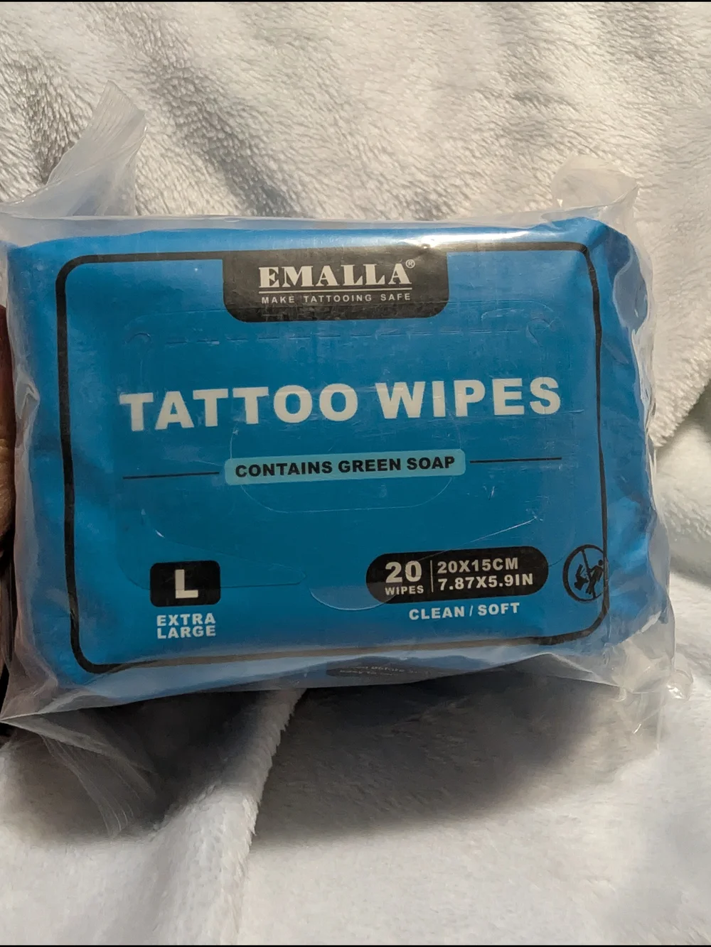 3 x 20 count Green Soap Tattoo Wipes